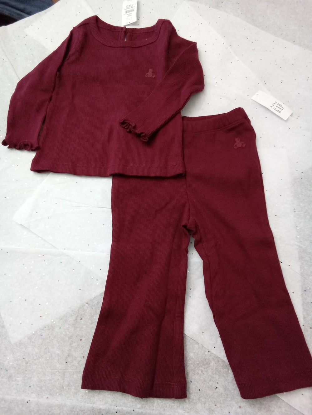 Baby Gap Brannan’s Favorites Burgundy Ribbed 2-Piece Set 6-12 Months